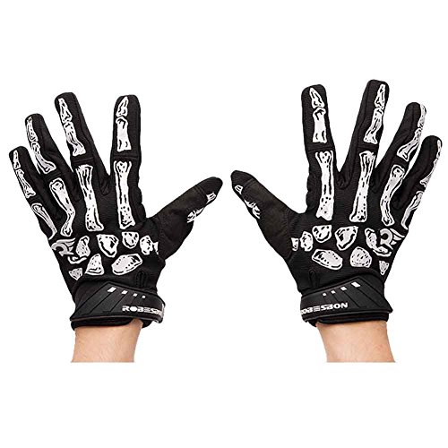 ZTL Anti-Slip Shock-absorbing Breathable Hand Skeleton Full Finger Gloves for Cycling Biking Motorcycling Hiking Weightlifting Training (1 Pair)