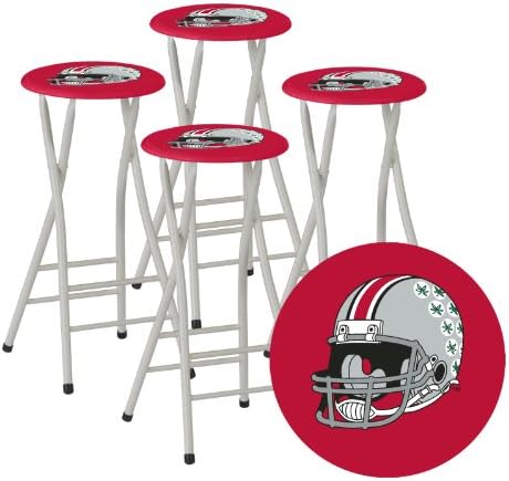 Amazon Com Best Of Times Collegiate Bar Stools Ohio State Set Of 4 Barstools Garden Outdoor