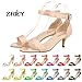 ZriEy Women Sexy Open Toe Ankle Straps Low Heel Sandals