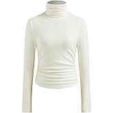 CIDER Women's Turtleneck Neck Top Thermal Long Sleeve Shirts Fall Fashion Going Out Basic Tee Winter Clothing