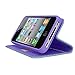 GPL Cellto Apple iPhone 4 iPhone 4S Premium Wallet Case [Dual Magnetic Flap] Diary Cover PU EPI Leather + Life Time Warranty - Mint Purple