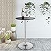 Costway Modern Round Bar Table, Cocktail Table Adjustable Bistro Pub Counter Wood Top Swivel Indoor (1)