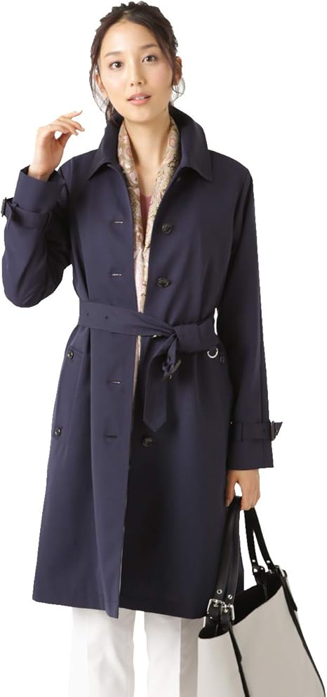 Amazon ニューヨーカー コート トレンチ Comfortable Outer ブライトグログラン シングル ネイビー 9号 コート ジャケット 通販
