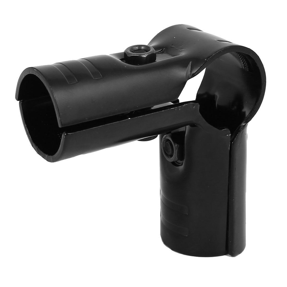 Sourcingmap 28mm Diameter Metal 90 Degree Elbow Three Port Pipe Clamp Clip Black