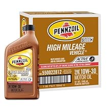 Pennzoil 550022812-6PK 10W-30 High Mileage Vehicle Motor Oil - 1 Quart (Pack of 6)