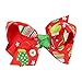 Baby Hair Clips Bowknot Grosgrain Ribbon Hair Bows Girl's Hair Clip for Babies Christmas 8x4CM Pack of 8