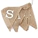 Pixnor 6 pcs Vintage Affair MR and MRS Hessian Burlap Bunting Wedding or Party Decoration Banner Brown