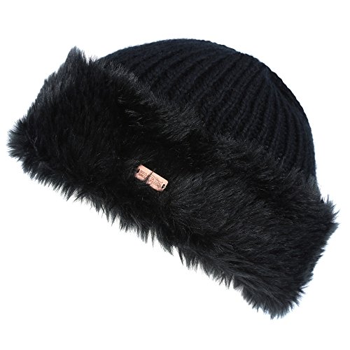 Regatta Women/Ladies Ludz Faux Fur Trim Hat (One Size) (Black)