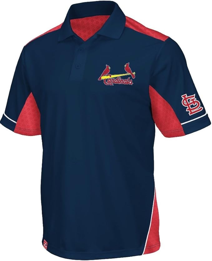 Amazon.com : Majestic St. Louis Cardinals MLB Victory Anthem Performance Polo Shirt - Navy 