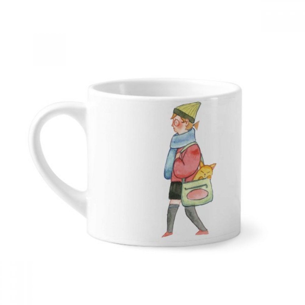 DIYthinker miaoji Pintura del Gato Chica de Compras Mini Taza ...
