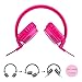 Kids Bluetooth Headphones Foldable Volume Limiting Wireless/Wired Stereo On Ear HD Headset with SD Card FM Radio in-line Volume Control Microphone for Children Adults (Pink)