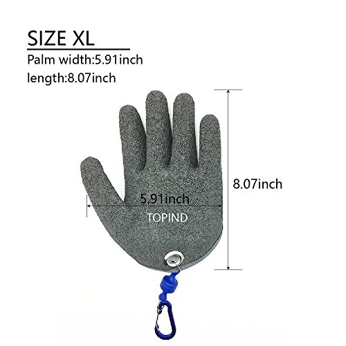 TOPIND Angelhandschuhe Jagdhandschuh Wasserdicht Anti-Schnitt Handschuh PE Draht gewebt Latex Fisch Fang Handschuhe mit… – Bild 6