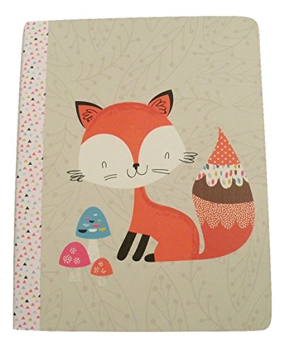 Carolina Pad Studio C Wide Ruled Composition Book ~ Forest Friends (Red Fox with Decorative Mushrooms; 7.5