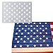 American Flag 50 Star Stencil for Painting on Wood, Paper, Fabric, Glass, and Wall Art，Reusable 10.5 x 14.82 inch mylar Template + 7 x 10 inch Starfield Stencil,4th of July Patriotic Party Decorations