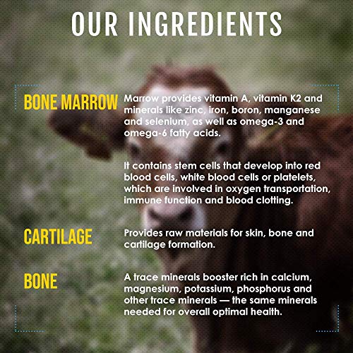 Grass Fed Beef Bone Marrow Supplement (200 Count) Bone, Cartilage and