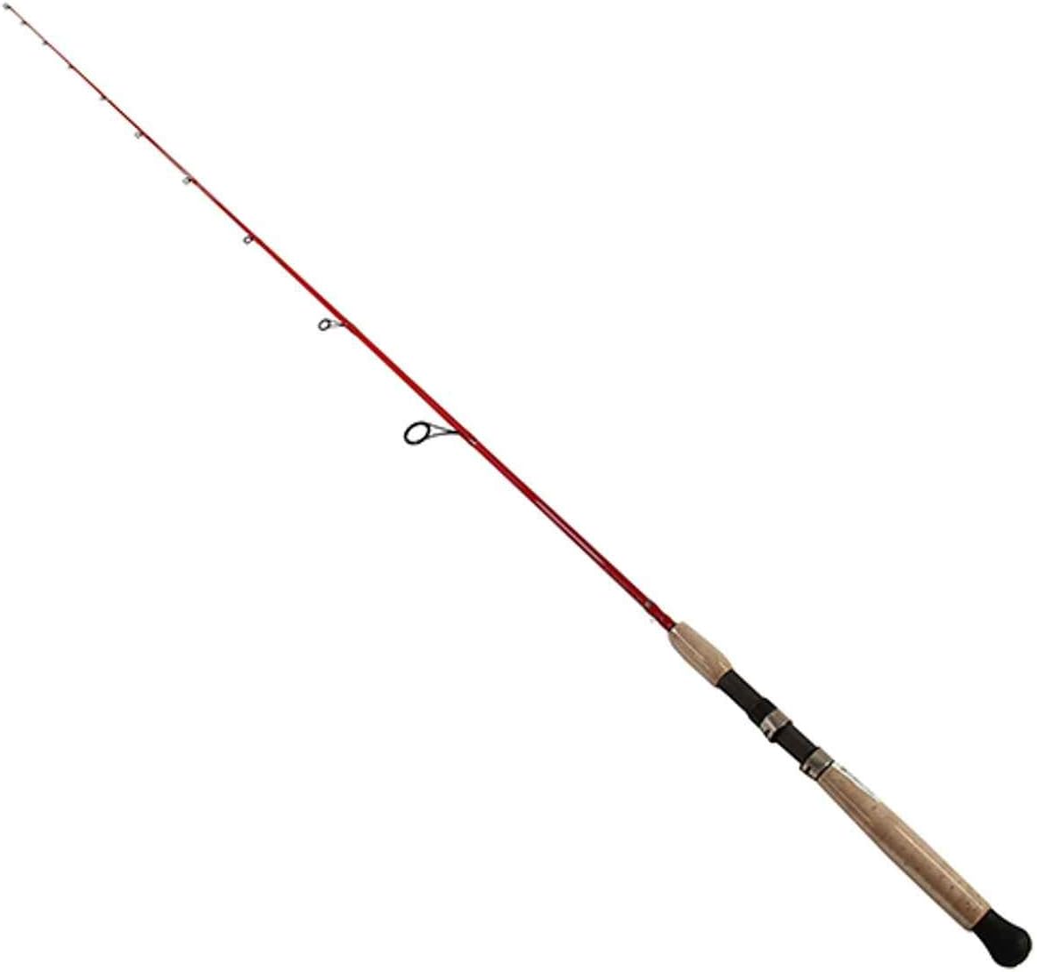 Okuma, Ricky Red Inshore 1 Piece Spinning Rod, 7'6" Length, 8-12 lb Line Rate, 3/8-3/4 oz Lure Rate, Medium Power
