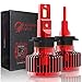 LIGHTENING DARK 10000 Lumens H7 LED Headlight Bulbs,CREE Chips Conversion Kit,6000K Cool White - 360°Adjustable Beam Pattern