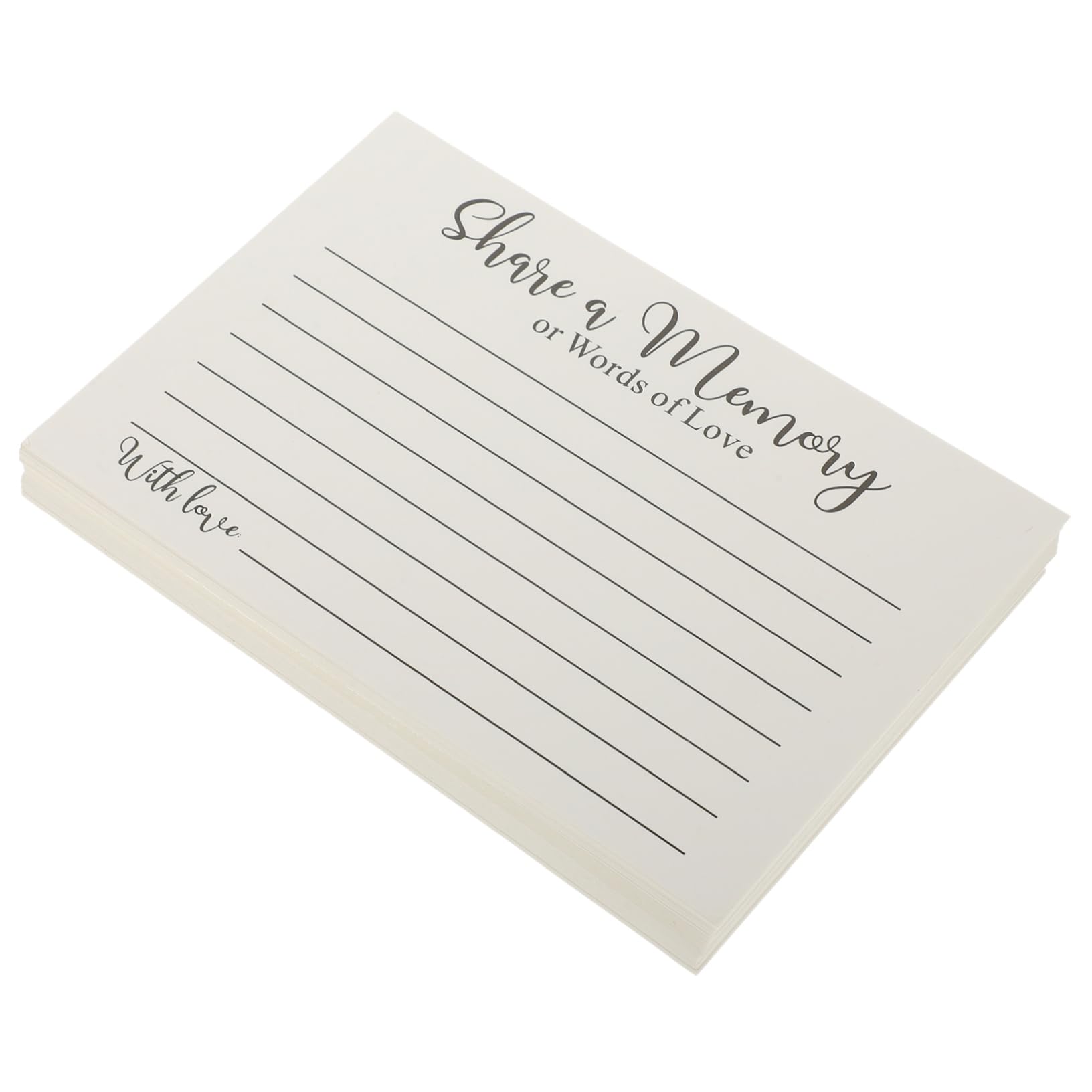STOBOK Share A Memory Card 50 Sheets Small Memorial Notecards Celebration Cards for Funerals Birthdays Anniversaries Retirement Parties 5.91 X 3.94In