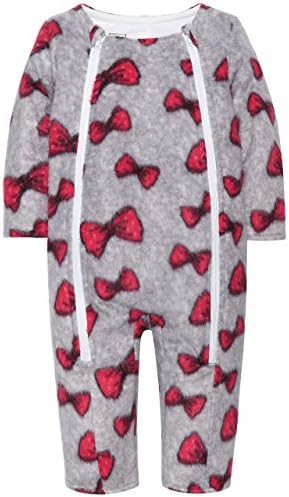 YXD Baby Boys Grils Romper Jumpsuit Thick Warm With Frog Pattern For Winter Knitted Warm Clothes (12-18 Months, Bow)