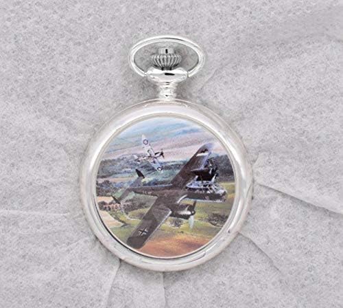 OPO 10 - Fob watch from World War II decorated with Dornier 17Z Kent 1940 17Z (Ref: 107)