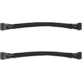 SING F LTD 2Pcs Brushless Motor Sensor Black Cable 100mm Cable Length 1.25 Terminal Double Head 6p Suitable for Mini RC Helicopter LED Light Strip RC Drift Car Model