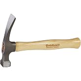 Goldblatt - G06993 GOLDBLATT Brick Hammer, 20 Oz Bricklayers Masonry Hammer, 12-Inch Hickory Wood Handle