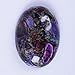 30x22mm Oval Cabochon CAB Flatback Semi-Precious Gemstone Ring Face (Purple Sea Sediment Jasper & Pyrite)