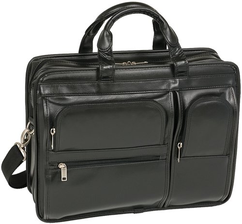 McKleinUSA CLINTON 88445 Black 17 Detachable-Wheeled Laptop Case