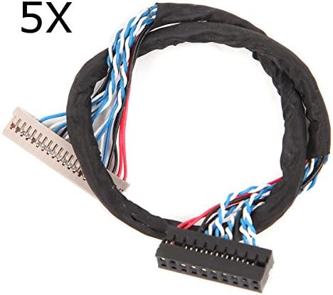 Band new - 5Pcs Geekcreit\u00ae 20Pin DF14 20-20 8 Bit 1 CH LCD Screen Driver Board Line LVDS Screen Cable