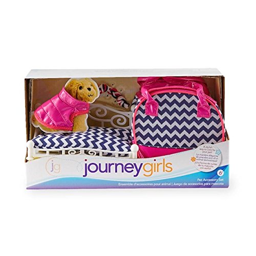 Journey Girls Pet Accessory Set - Pink, White and Navy