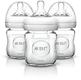 Philips Avent Natural Glass Baby Bottles, 4 Ounce (3 Pack) (Baby Product)
