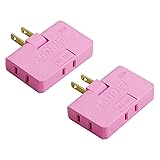 3 Way Flat Outlet Adapter, 2-Prong Swivel Indoor