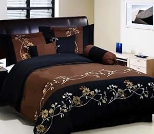 Amazon.com: 7 PC Modern BROWN BLACK Embroidered Moroccan