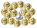 Gold Foil 50th Anniversary Kisses Stickers, (Set of 216) Chocolate Drops Labels Stickers for 50th Wedding Anniversary, Party Favors Decor for Kisses. Made in USA