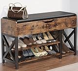 astimey Shoe Bench, Lift Top Shoe Storage