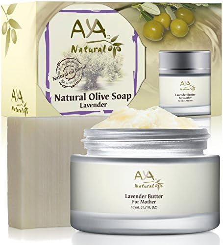 Pregnancy Stretch Marks Belly Kit - Premium 100% Natural Skin Tummy Butter 1.7 oz &amp; Lavender Soap 3.4 oz - Shea, Cocoa, Coconut, Jojoba, Olive &amp; Almond Oils Blend Set