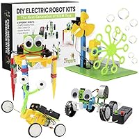 2Pepers Electric Motor Robotic Science Kits for Kids (4-in-1), DIY STEM Toys Kids Science Experiment Kits, Building Educational Robotics Kit for Boys and Girls,Circuit Engineering Science Project Kits