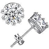 ANEWISH Jewelry Diamond Womens Zirconia 925 Sterling Silver Bride Stud Earrings for Lady Girl