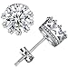 ANEWISH Jewelry Diamond Womens Zirconia 925 Sterling Silver Bride Stud Earrings for Lady Girl