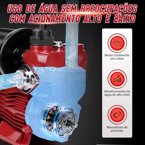 Pressurizador de Água, 110V, Pl400P 40 MCA, 370W Bomba de Agua, Chuveiro Pressurizador, Pressurizador, Bomba Pressurizadora de Água, Chuveiro com Pressurizador, Bomba de Água, Pressurizador de Água