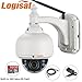Logisaf 2.0 MegaPixel 1080P Pan/Tilt/Zoom PTZ Wireless WiFi IP Camera Network Outdoor Waterproof Dome Security Surveillance 16G Micro SD Card Built-in, 1920x1080 Resolution