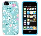 iPhone 5 / 5S Case, DandyCase PERFECT PATTERN *No Chip/No Peel* Flexible Slim Case Cover for Apple iPhone 5 / 5S - LIFETIME WARRANTY [Vintage Mint Green Floral]
