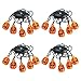 LAYOER Halloween Pumpkin LED Light Flashing Jack O Lantern Necklace Party Favors (4PACK)