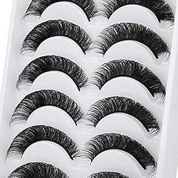 False Eyelashes Wispy Fuax Mink Lashes D Curl