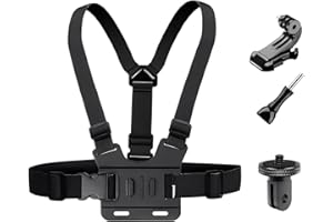 TANSUO Chest Strap Mount Harness Kit Compatible with Insta 360 X5 X4 X3 X2 X, Adjustable Action Camera Accessories Kit Compat