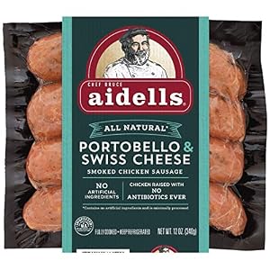 Image of Aidells Smoked Chicken Sausage, Portobello & Swiss Cheese, 12 oz. (4 Fully Cooked Links)