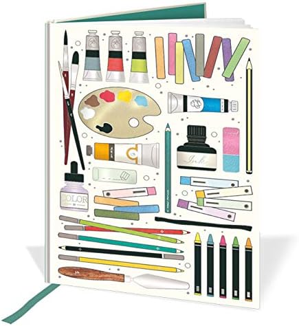 A5 Casebound Notebook - Art Design - 120 Pages - Ruled & Silk Ribbon - Size - 210mm x 148mm