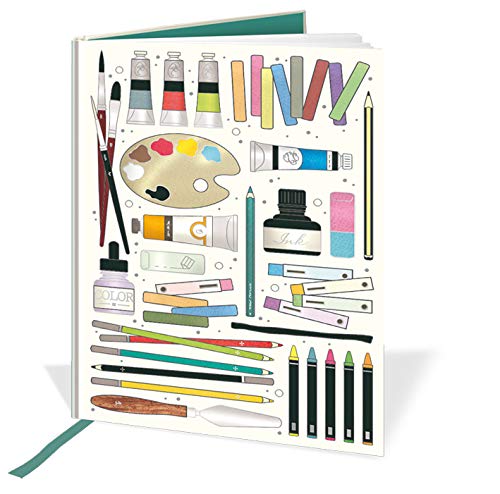 A5 Casebound Notebook - Art Design - 120 Pages - Ruled & Silk Ribbon - Size - 210mm x 148mm