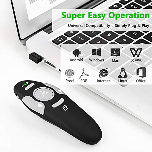 Presentation Clicker Remote Laser Pointer Wireless USB Presenter