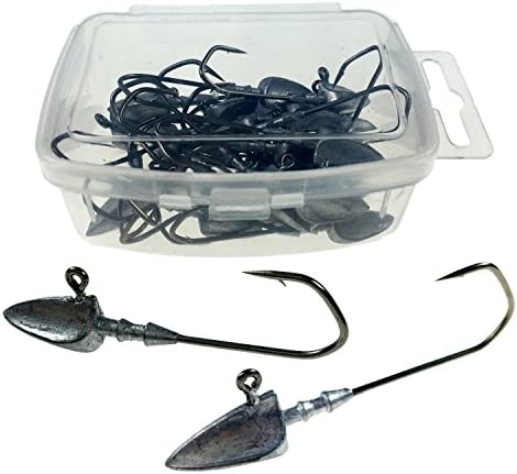 THKFISH Fishing Jigs, 20pcs 3.5g 5g 7g 10g 14g Triangle barb Baitholder Lead Jig Heads Fishing Hooks Fishing Lure Fishing Jigs Bass